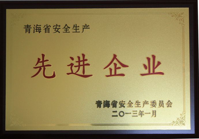 青海6732顶级游戏娱乐荣获“2012年度安全生产先进企业”荣誉称号